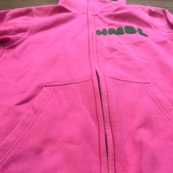 HMBL STAY HMBL Women's Full Zip Skull Hoodie, Women's, Size XS, Pink, Sweatshirt - Picture 3 of 16